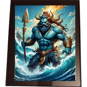 Polynesian God Tangaroa In A Frame 8x10 A.I. Print